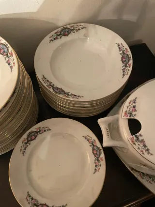 Juego de vajilla vintage floral