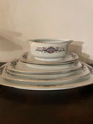 Juego de vajilla vintage floral