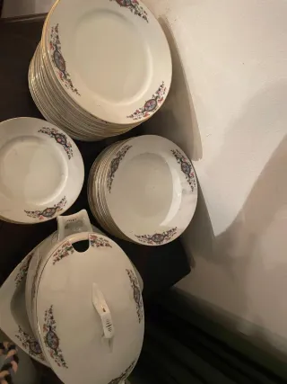 Juego de vajilla vintage floral