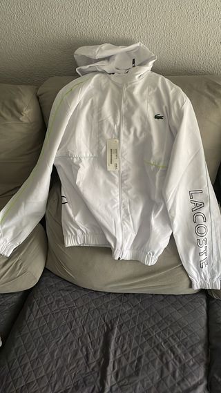 Conjunto deportivo Lacoste blanco y negro nuevo