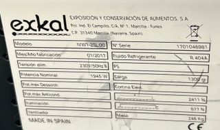 Nevera expositora Exkal puertas correderas