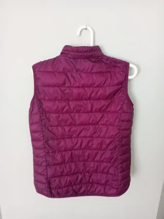 Chaleco mujer cremallera frontal burdeos