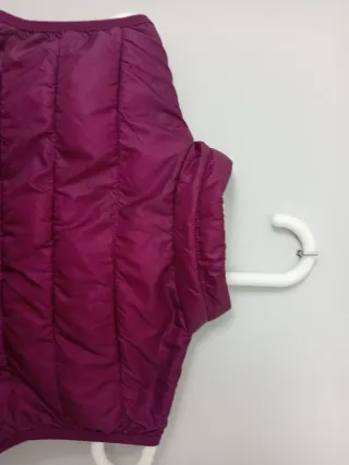 Chaleco mujer cremallera frontal burdeos