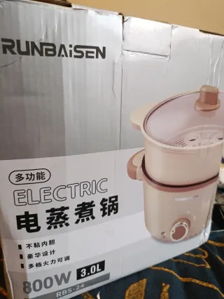 Olla eléctrica con vaporera RUNBAISEN