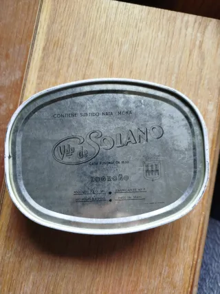 Lata metálica decorada vda. de solano