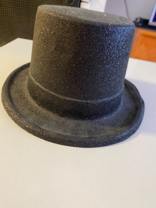 Sombrero de copa con purpurina