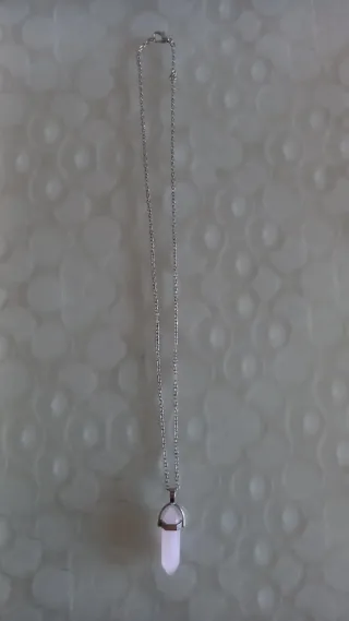 Collana donna pendente bianco bigiotteria