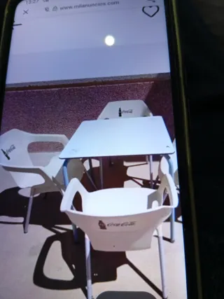 Juego mesa y sillas terraza plástico