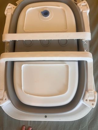 Bañera Bebé Plegable con Cojín Estrellas