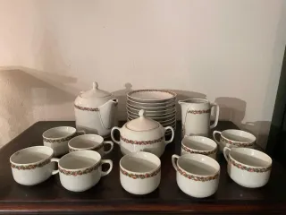 Juego de té porcelana floral