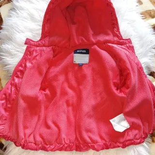 Abrigo rosa niña con capucha