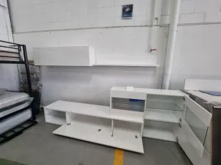 Mueble de salón blanco modular