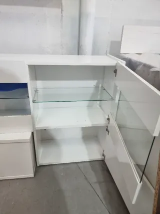 Mueble de salón blanco modular