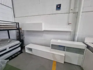 Mueble de salón blanco modular