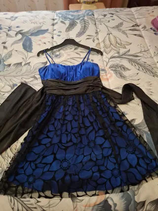 Vestido Azul y Negro