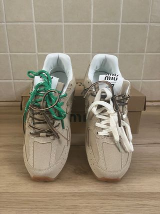 Zapatillas New Balance x Miu Miu Beige/Verde