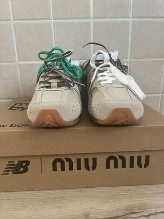 Zapatillas New Balance x Miu Miu Beige/Verde