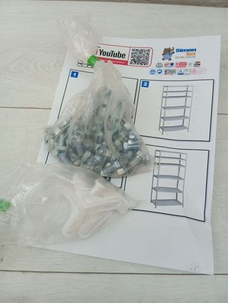 Estantería metálica blanca 5 baldas