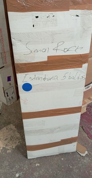 Scaffale metallico bianco a 5 ripiani