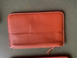 Cartera Hermes Piel Marrón Naranja