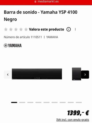 Barra Sonido Yamaha YSP-4100 120W