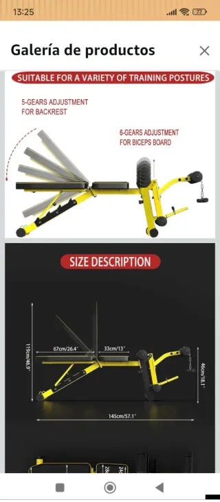 Banco de ejercicio multifuncional, todo el cuerpo
