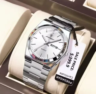 Reloj POEDAGAR Plata/Blanco Hombre