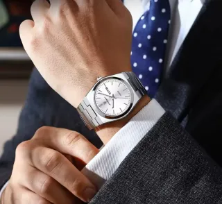 Reloj POEDAGAR Plata/Blanco Hombre