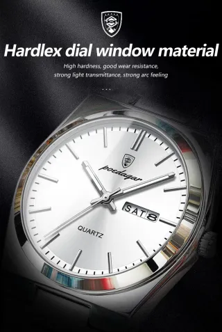 Reloj POEDAGAR Plata/Blanco Hombre