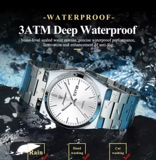 Reloj POEDAGAR Plata/Blanco Hombre