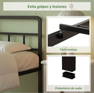 Cama 180x200 cm con cabecero curvo