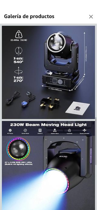 Mini 230W 7R Cabeza Móvil LED NUEVO!!!