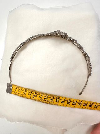 2 Tiaras Novia acabado plateado con aplicaciones