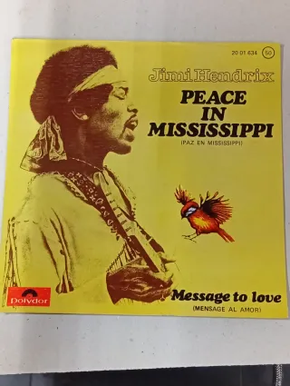 Portada Single Jimi Hendrix Peace in Mississippi