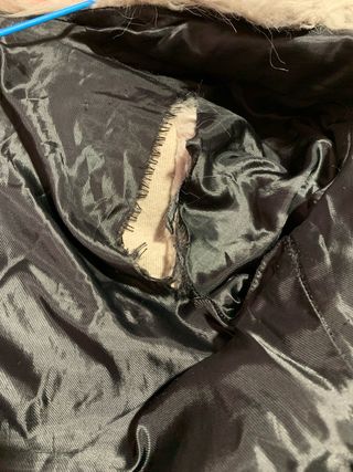 Bershka Chaquetón Pelo Sintético Gris Talla S