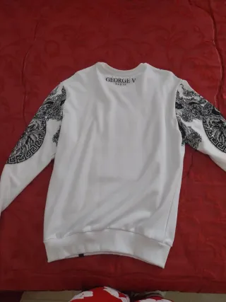 Sudadera George V Paris León Blanco y Negro