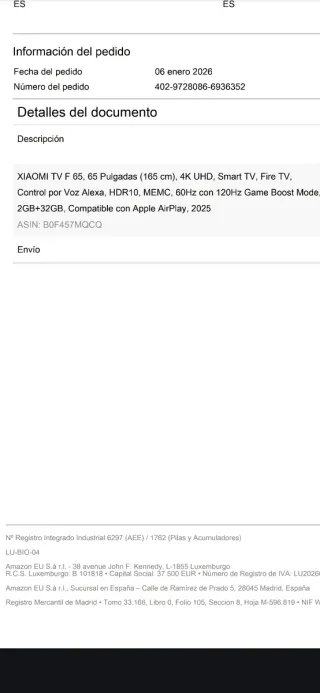 Xiaomi TV 65 4K UHD Fire TV