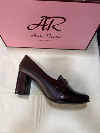 Zapato de tacón Aida Rocha marrón