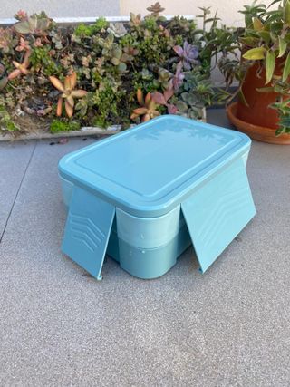 Tupper Fiambrera 2 compartimentos + tapa hermética