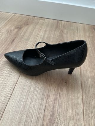Zapatos negros tacón Mary Jane T38