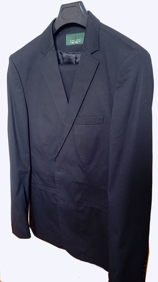 Traje Zara Negro Hombre