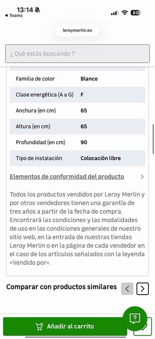 Lavadora Indesit 6 kg seminueva