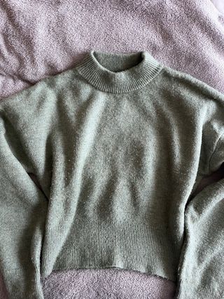 Jersey verde menta cuello alto