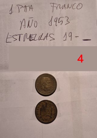 Lote monedas 1 Pta Franco 1947-1966