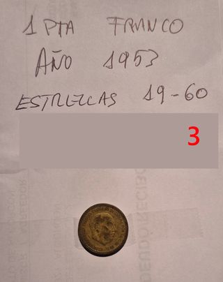 Lote monedas 1 Pta Franco 1947-1966