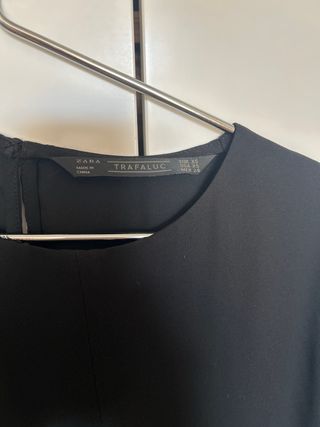Camisa Zara Vestir Negra Sin Mangas