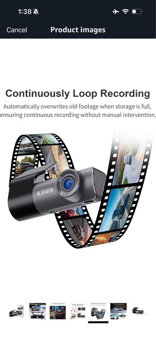 KAWA 2K 1296P Car Dash Cam with WDR and Super Nigh