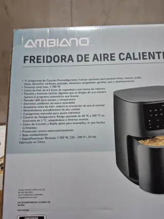Freidora de aire caliente Ambiano