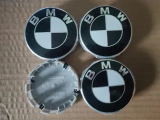 Tapabuje BMW Blanco y negro 68mm centro rueda logo