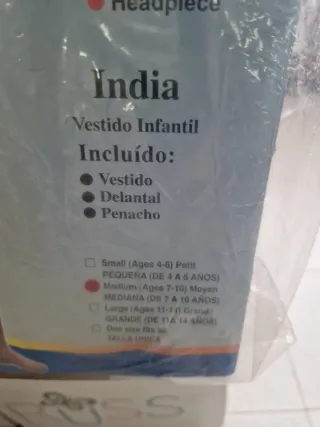 Disfraz India 7-10 años